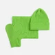 Набор Teplo Yong: варежки, шарф, шапка, светло-зеленый - фото № 1