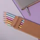 Набор цветных карандашей Metallic, 6 карандашей, крафт - фото № 11