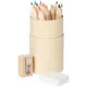 Набор цветных карандашей Pencilvania Tube Plus: 12 карандашей, точилка, ластик,  крафт - фото № 1