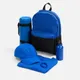 Набор ValleyFun: плед, рюкзак, бейсболка, футболка, бутылка для воды, браслет, синий - фото № 1