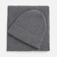 Набор вязаный Laconi: шарф и шапка, темно-серый - фото № 3
