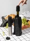 Набор винный Winetura: электрический штопор, нож, охлаждающий рукав, винная пробка, черный - фото № 4