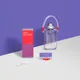 Набор Welcome Pack Bag-Changer в сумке-шопере: планер, подставка для ноутбука, бутылка для воды, ручка, брелок, шнурок, визитница, карточки-статусы, крючок для сумок, красный / сиреневый - фото № 8