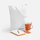 Набор Welcome Pack: ежедневник недатированный, кружка с ложкой, холщовая сумка, чехол для пропуска, ретрактор, ручка шариковая, оранжевый / белый - фото № 1
