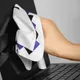 Набор Welcome Pack Office Box в органайзере: блокнот, ручка с вечным карандашом, держатель для проводов, антистресс, чехол для мелочей, бейдж, шнурок, салфетка, фиолетовый / черный - фото № 8