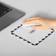Набор Welcome Pack Office Box в органайзере: блокнот, ручка с вечным карандашом, держатель для проводов, антистресс, чехол для мелочей, бейдж, шнурок, салфетка, фиолетовый / черный - фото № 9