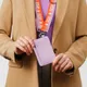 Набор Welcome Pack «Прозрачные перспективы» в органайзере: 3 блокнота, вечный карандаш, держатель для телефона, антистресс, бейдж, ланьярд, стикерпак, формовая скрепка, оранжевый / сиреневый - фото № 8