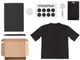 Набор Welcome Pack Simple Kit: футболка, блокнот, ручка, картхолдер, ретрактор, держатель для телефона, стикерпак, черный - фото № 2