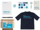 Набор Welcome Pack Simple Kit: футболка, блокнот, ручка, картхолдер, ретрактор, держатель для телефона, стикерпак, черный / белый - фото № 1