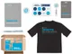 Набор Welcome Pack Simple Kit: футболка, блокнот, ручка, картхолдер, ретрактор, держатель для телефона, стикерпак, черный / серый - фото № 1