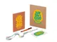 Набор Welcome Pack Smart Start: блокнот, ручка шариковая, ланъярд с ретрактором, открытка, оранжевый - фото № 1