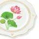 Набор из 2 фигурных блюд Farforite «Лотос и рододендрон» Botanicum в подарочной коробке, розовый / зеленый / золотой - фото № 3