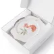 Набор из 2 фигурных блюд Farforite «Лотос и рододендрон» Botanicum в подарочной коробке, розовый / зеленый / золотой - фото № 6