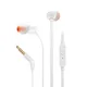 Наушники проводные внутриканальные, гарнитура, JBL T110, белые - фото № 1