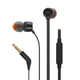 Наушники проводные внутриканальные, гарнитура, JBL T110, черные - фото № 1