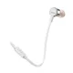 Наушники проводные внутриканальные, гарнитура, JBL T210, белый/ серые - фото № 2