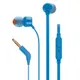 Наушники проводные внутриканальные JBL T110, синие - фото № 1