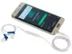 Наушники проводные внутриканальные Earbuds, белые/ синие - фото № 2