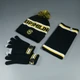 Образец вязаных перчаток с сенсорными пальцами Custom Merch, желтый / черный - фото № 3