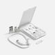 Органайзер с беспроводной зарядкой и набором адаптеров Uniscend Octopod, белый - фото № 1