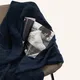 Плед вязаный Cella Soft, 160х90 см, синий - фото № 7
