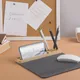 Подставка настольная Powerfolio с беспроводным зарядным устройством, серая / коричневая - фото № 2