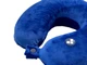 Подушка для путешествий с эффектом памяти Drowsy, синяя - фото № 6