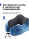 Подушка для путешествий с эффектом памяти RoadLike Travel Kit Velvet, голубая - фото № 3