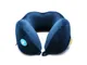 Подушка для путешествий со встроенным массажером Travel Blue Massage Tranquility Pillow, синяя - фото № 1