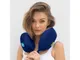 Подушка для путешествий со встроенным массажером Travel Blue Massage Tranquility Pillow, синяя - фото № 7