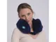 Подушка для путешествий со встроенным массажером Travel Blue Massage Tranquility Pillow, синяя - фото № 9