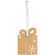 Подвеска деревянная Christmate, подарок, коричневая - фото № 2