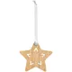 Подвеска деревянная Christmate, звезда, коричневая - фото № 2