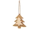 Подвеска деревянная на елку Firtree, бежевая - фото № 3