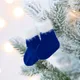 Подвеска на елку «Вьюшка», носочки, синяя - фото № 3
