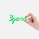 Подвеска Word «Удача», 3D-печать на заказ, зеленая - фото № 2