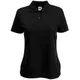 Поло женское Fruit of the Loom Lady-Fit Polo 180, черное - фото № 1