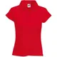 Поло женское Fruit of the Loom Lady-Fit Rib Polo 220, красное - фото № 1