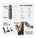 Пылесос портативный Hoto AutoCare Air Duster & Vacuum 4 в 1, черный - фото № 8