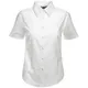 Рубашка женская Fruit of the Loom Lady-Fit Short Sleeve Oxford Shirt, белая - фото № 1