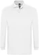 Рубашка поло с длинным рукавом мужская Sol's Winter II 210, белая - фото № 1