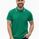 Рубашка поло мужская с окантовкой Stan 04T, 185 гр/м2, зеленая - фото № 4