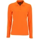 Поло с длинным рукавом женское Sol's Perfect LSL Women, оранжевое - фото № 1