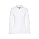 Рубашка поло женская с длинным рукавом TH Clothes Bern Women 210, белая - фото № 1