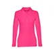 Рубашка поло женская с длинным рукавом TH Clothes Bern Women 210, розовая - фото № 1