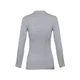 Рубашка поло женская с длинным рукавом TH Clothes Bern Women 210, серая - фото № 3