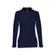 Рубашка поло женская с длинным рукавом TH Clothes Bern Women 210, синяя - фото № 1