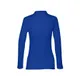 Рубашка поло женская с длинным рукавом TH Clothes Bern Women 210, ярко-синяя - фото № 3