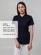 Футболка поло женская Unit Virma Stretch Lady, темно-синяя - фото № 4