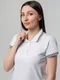 Футболка поло женская Unit Virma Stripes Lady, белая - фото № 9